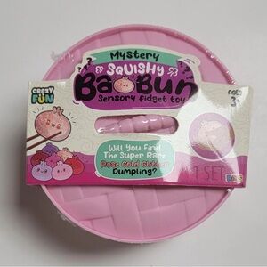 RMS Squishy Bun Mystery Fidget Art Toy – Super Rare Pink Glitter Dumpling 2025